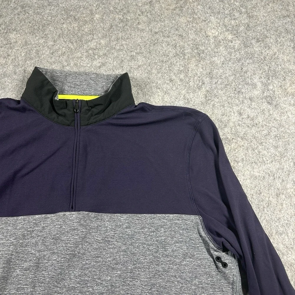 Lululemon Sprint Zip Heathered Gray Jacket Mens M 1/4 Zip Performance Workout
